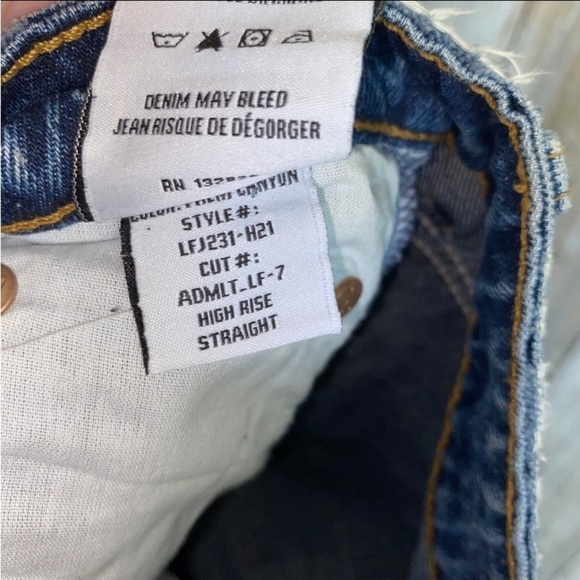 NWT Lovers + Friends Ryan High Rise Loose Straight Jeans Palm Canyon - Picture 12 of 12